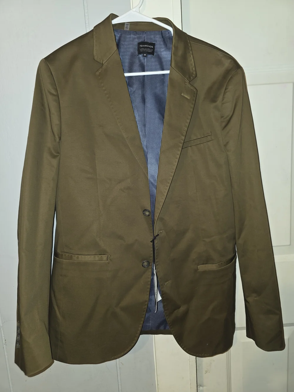 Saco Blazer 7 Diamonds Man Size M New Green Oliva Slim